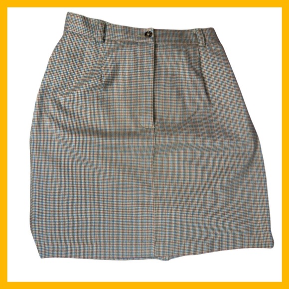 liz sport Dresses & Skirts - Vintage Lizsport Houndstooth Skirt Womens Size 6 Plaid Career Workwear